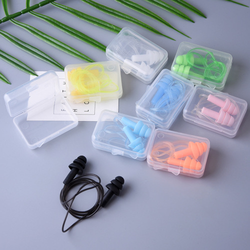 Christmas tree-shaped soundproof and anti-noise earplugs mute earplugs for men and women learning to sleep and swim with wired earplugs 91005