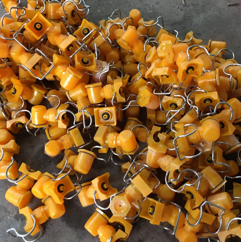 易县PP塑料夹扣喷嘴工业喷淋头涂装前处理90拐角喷头可调球型卡扣