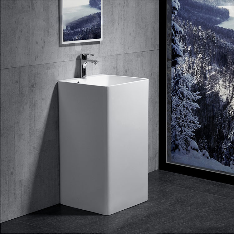 一体式小户型陶瓷立柱盆阳台卫生间洗手盆洗脸盆酒店艺术型柱盆