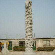石雕 廠家 龍柱 文化柱 藝術柱 華表 大型城市廣場石柱雕刻