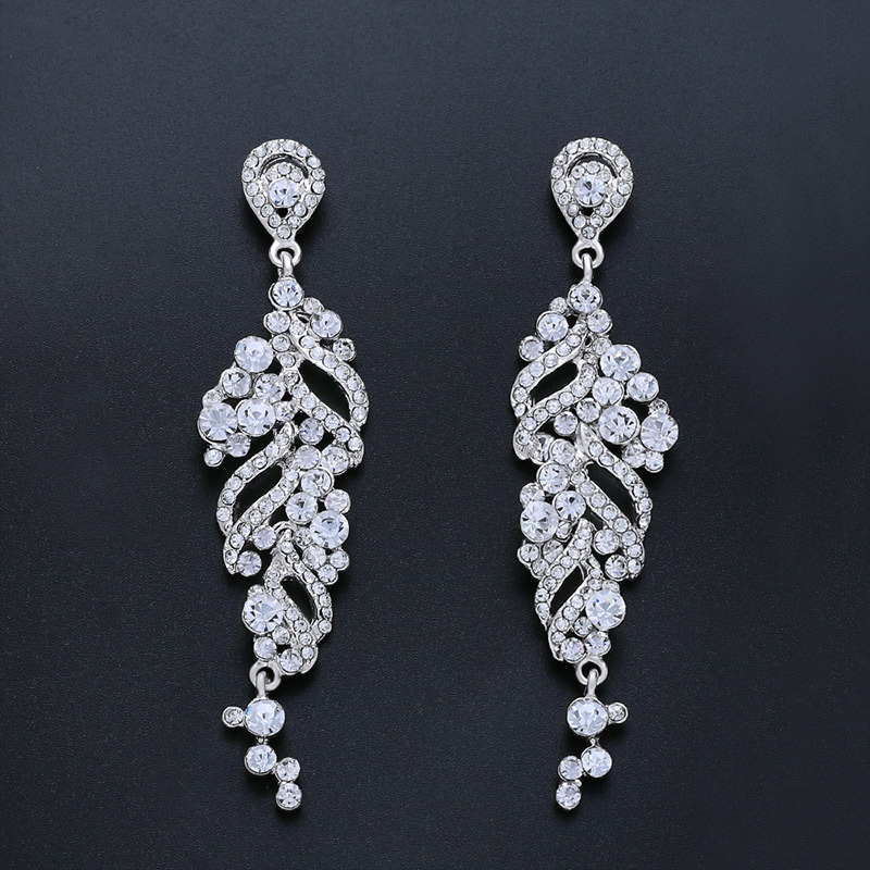 Imitated crystalCZ Simple Flowers earring  Alloy  Fashion Jewelry NHAS0487Alloypicture4