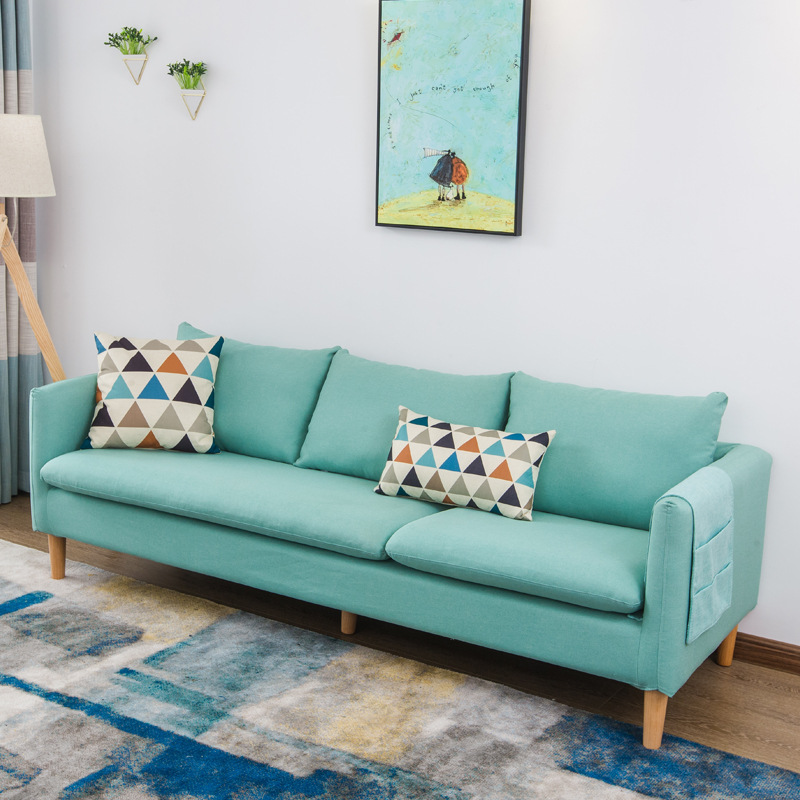 Fabric art sofa Small apartment Washable combination Northern Europe sofa a living room Flats Lazy man Sofa manufacturers Direct selling