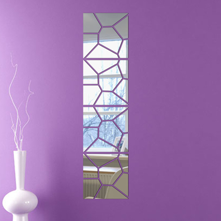 Creative square mirror wall sticker deco...