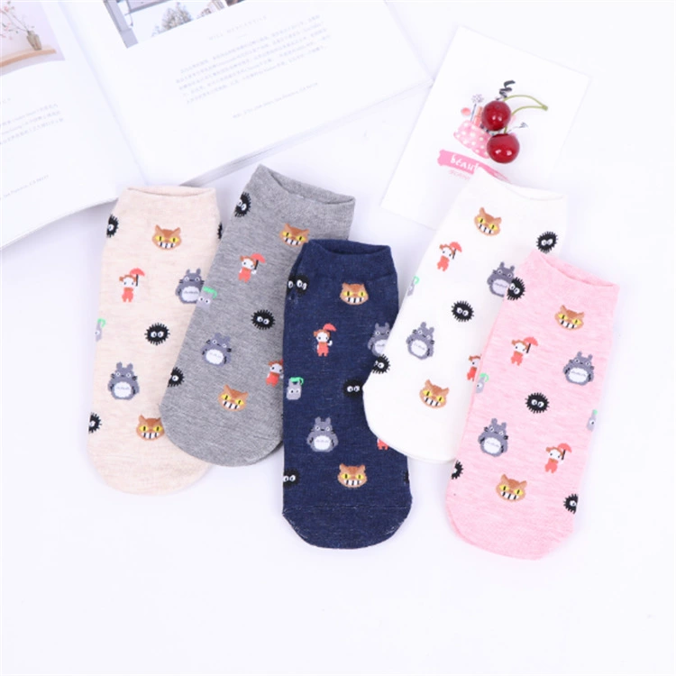 Invisible cotton cartoon socks for kids, cute low‑cut no‑show, one size (elementary school)