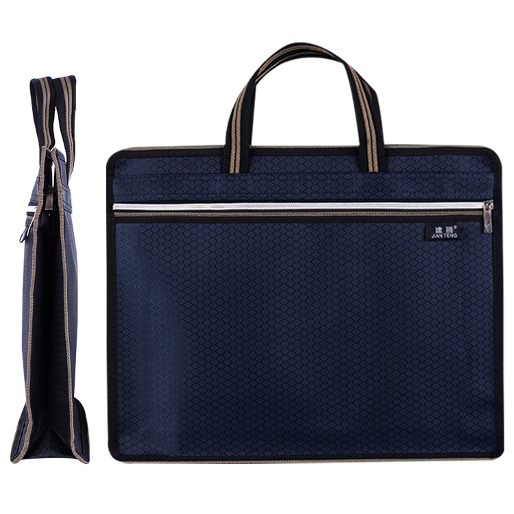 Jianteng 310 customized A4 file pocket portable Kit Zipper bag canvas Package double-deck man Office package