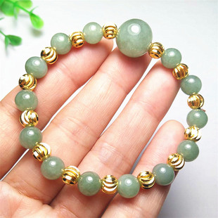 Factory price supply A goods ice run oil green jadeite bracelet fashion boutique jade run oil green jadeite bracelet