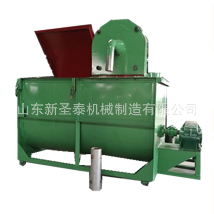 多功能饲料搅拌机自吸粉碎式 加工定做大型卧式2吨混和搅拌机