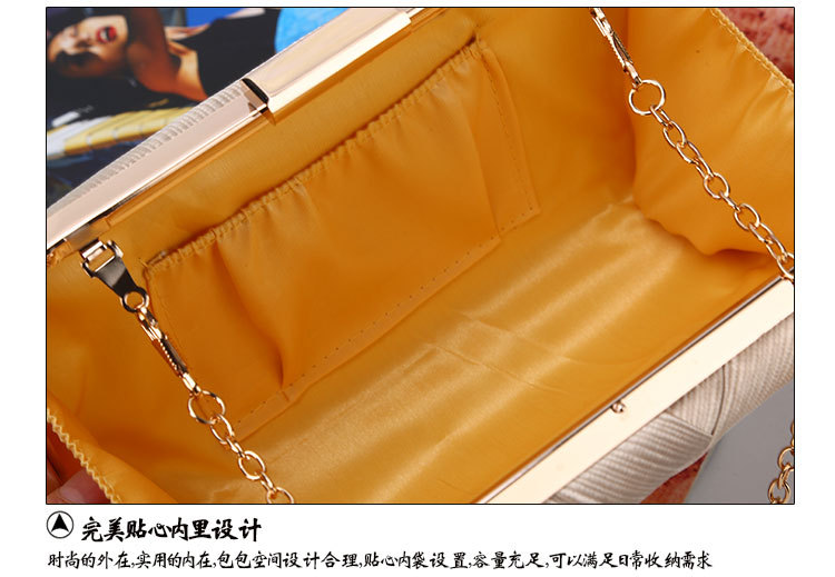 240g Weight Polyester Lining Material Buckle Closure Type Single Shoulder Strap Strap Type Evening Bag Bags Type Solid Color Pattern Tassel Design Fashion Style Purple, Gold, Silver, Black Color Small Size Tassel Dinner Bag Handmade Silk Evening Bag Wedding Banquet Clutch Handbag 8
