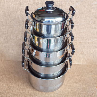 厂家直销 不锈钢套装锅 精致美式5件套  外销内贸 礼品赠品LOGO