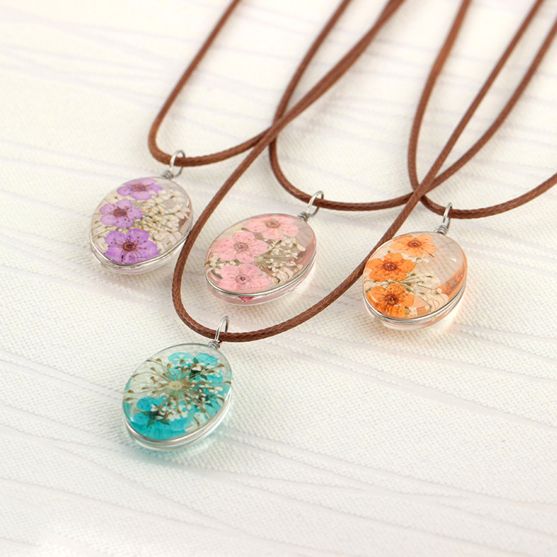 fashionable creative glass necklace handmade