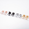 Universal earrings stainless steel, simple and elegant design, wholesale