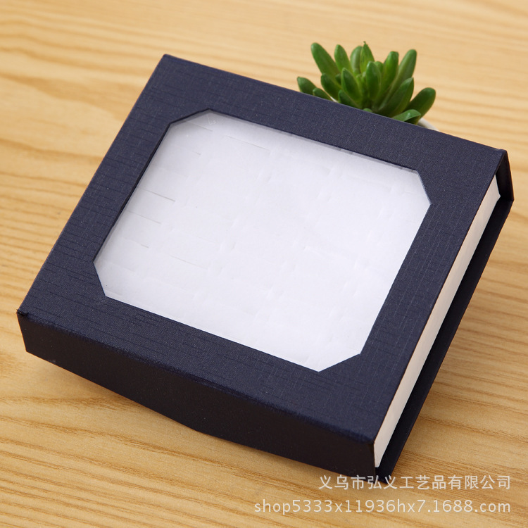 厂家直销 24孔及50孔透明开窗翻盖戒指盒首饰盒 可以加印logo