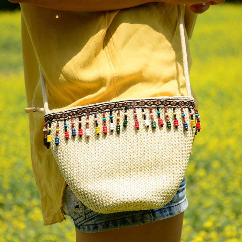 Straw bag summer new pattern 2020 on vacation Rest Ladies Inclined shoulder bag Mini Beach Bag Countryside Like a breath of fresh air wholesale