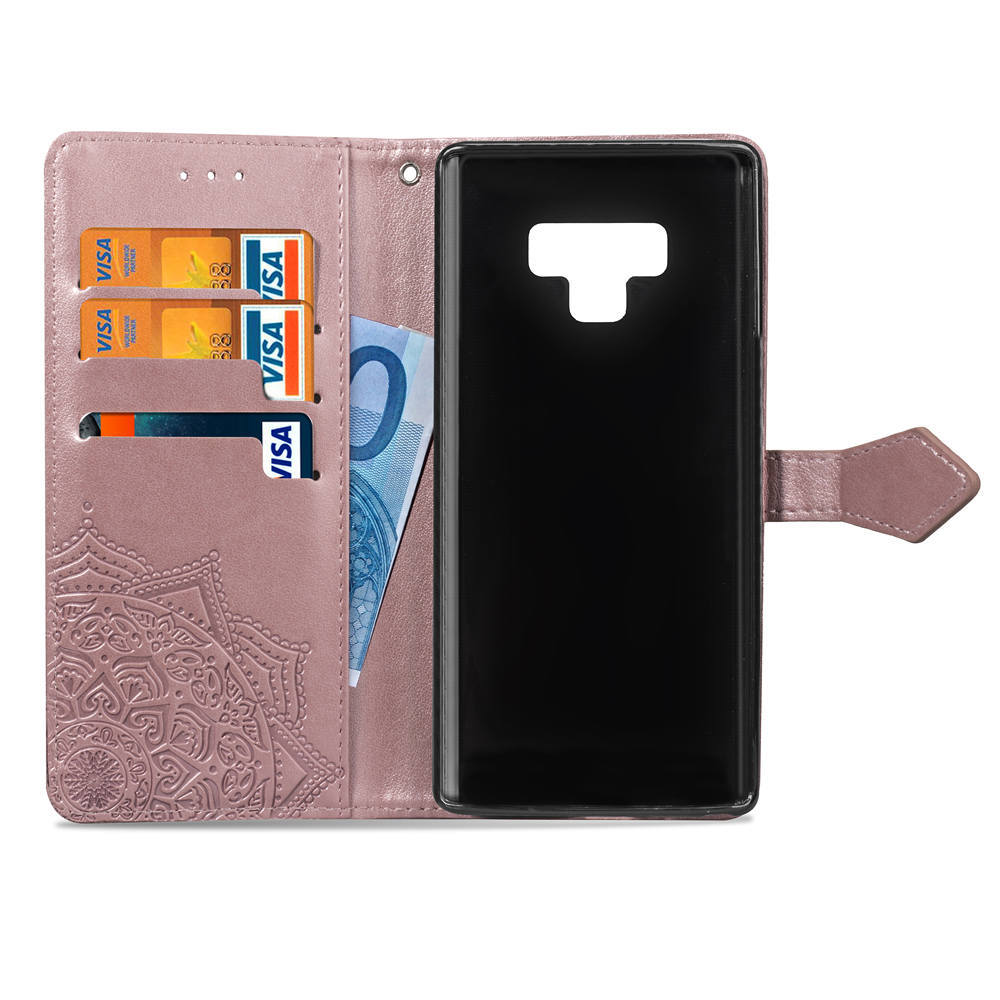 Mandala Embossed Leather Wallet Phone Case For Iphone 16_voghion.com