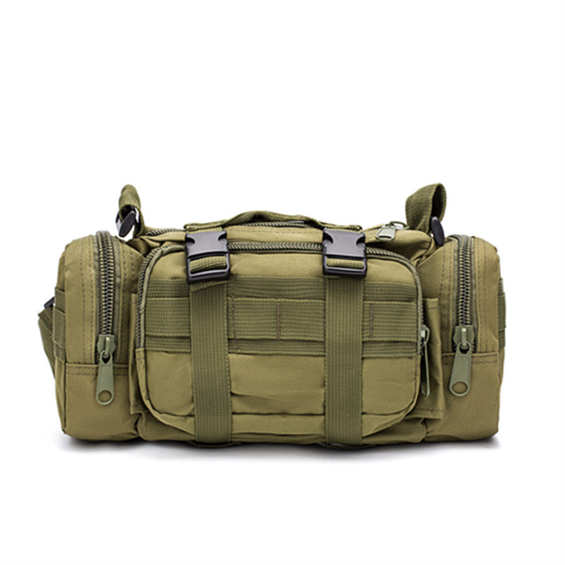 迷彩單肩斜挎包男 多功能腰包防水戰術軍迷彩戶外登山旅行背包