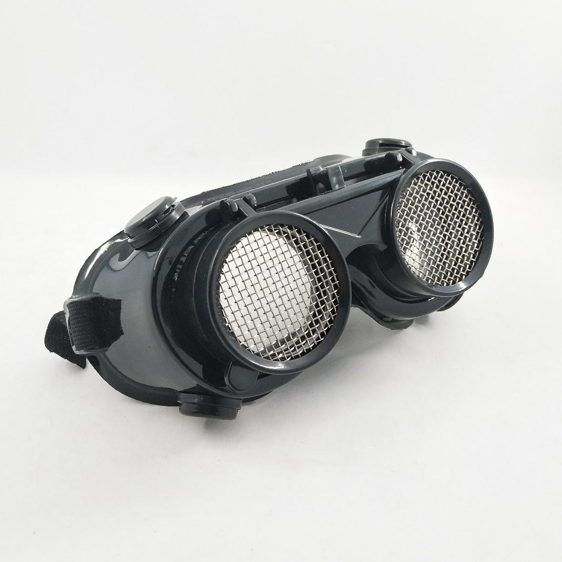 双翻网片防护镜护目镜软边眼罩黑色黑白配防雾头戴式防风