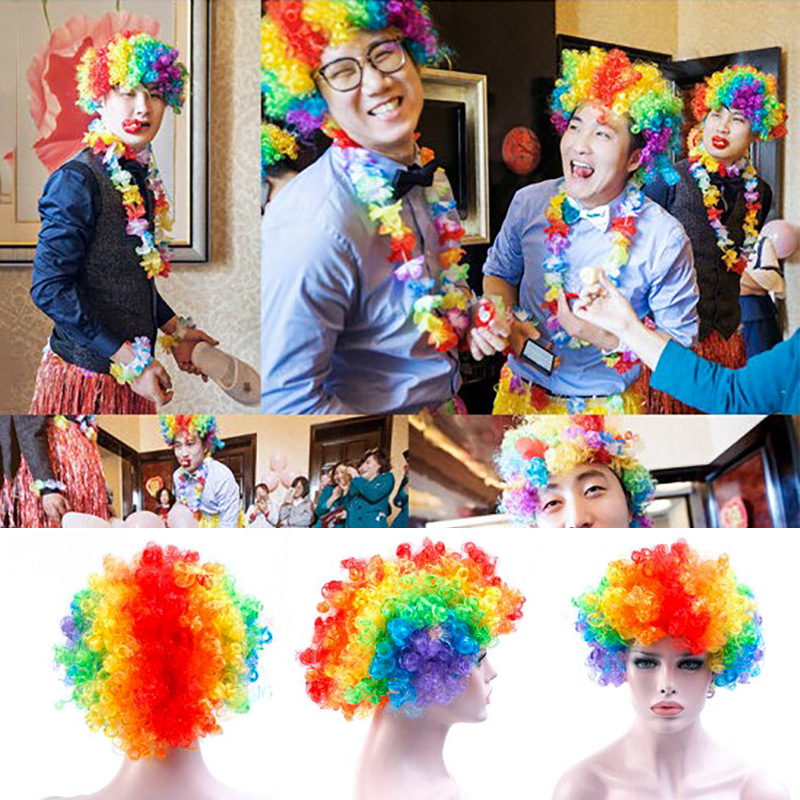 结婚整蛊新郎婚礼堵门抖音婚礼拦门用品接亲游戏道具 小丑发套