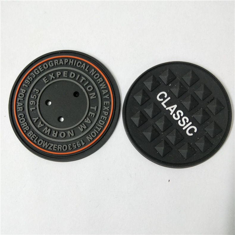 厂家直销环保pvc滴塑软胶徽章矽利康橡胶鞋标圆形方形硅胶商标