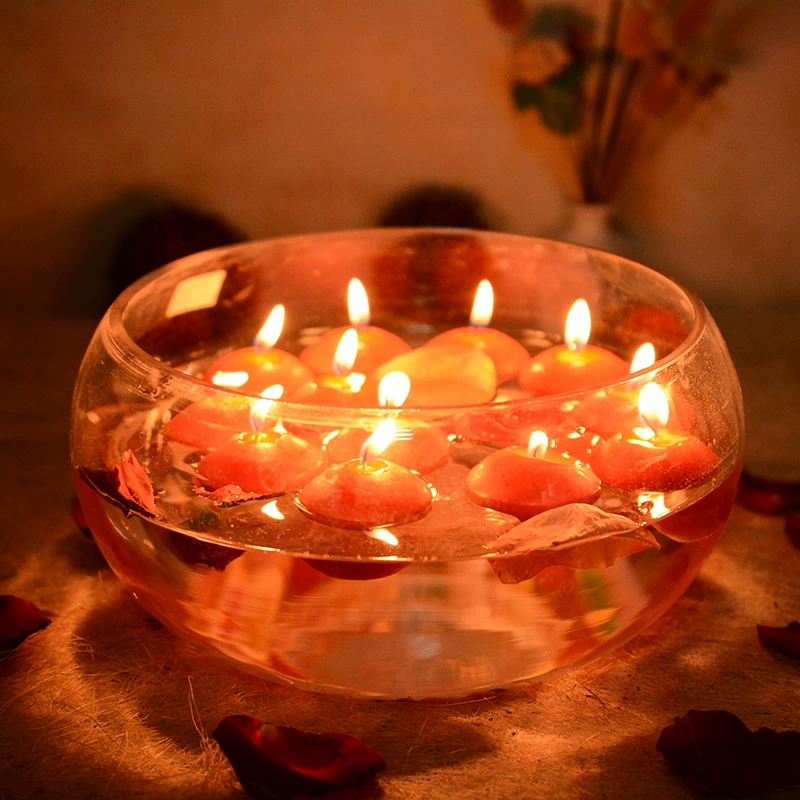 Red white candle, 12 pieces, for beloved, (Physicals)