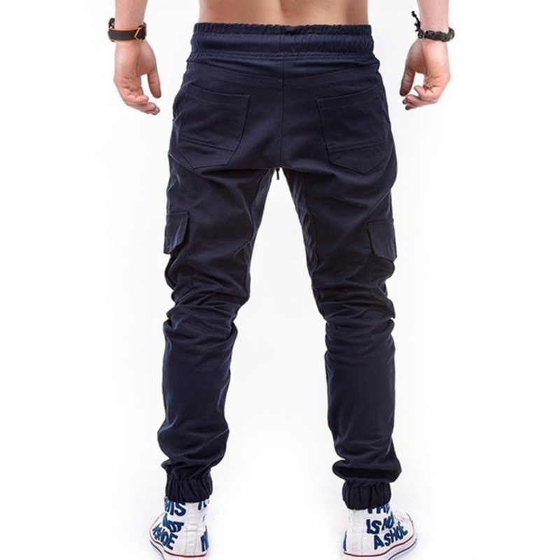Pantaloni multitasche con coulisse da uomo europei popolari, pantaloni cargo casual da jogging_voghion.com