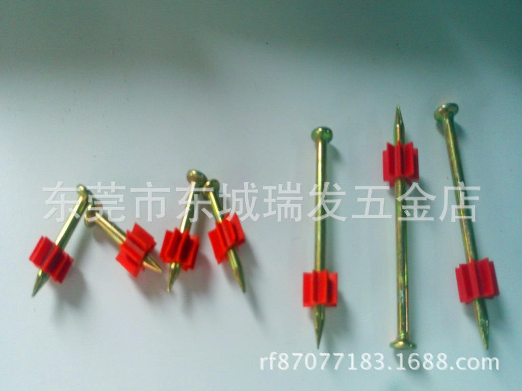 文江牌射钉YD-47水泥钢钉枪钉枪钉带红胶水泥钢钉YD47/100个