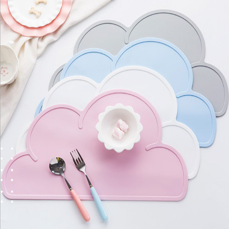 Silicone Cloud Placemat Waterproof Non-slip Easy To Clean Bowl Pad Dog Cat Food Bowl Pet Placemat