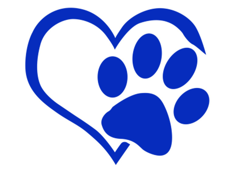 Heart Paw Vinyl Decal Image 6