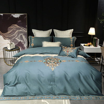 European style High-end Baroque style Axis Embroidery bedding Multiple sets of pure cotton Cotton Four piece suit On behalf of