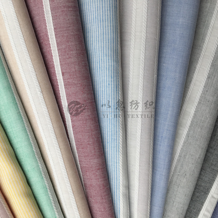 2019春夏款 时装衬衫面料 32s全棉色织 不规格大条子 现货供应