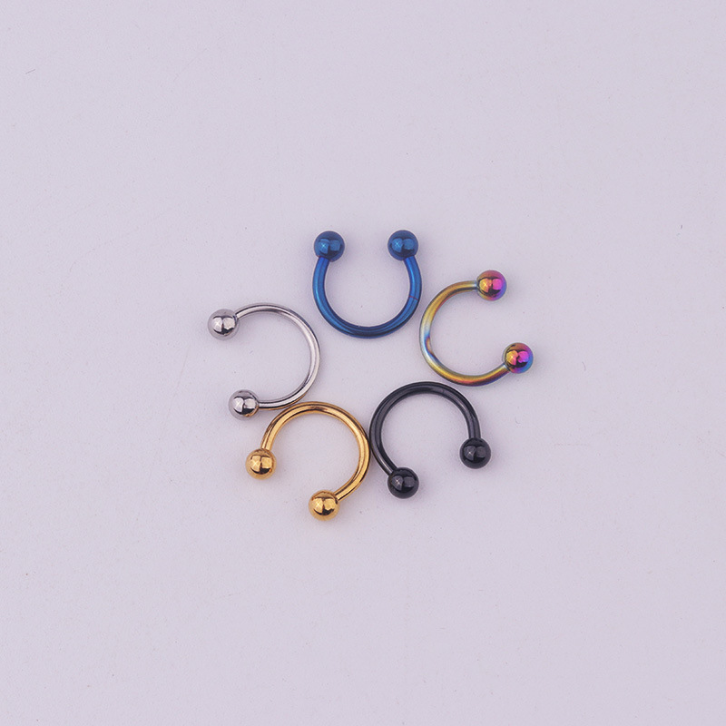 Fashion Geometric Stainless Steel Plating Nose Ring display picture 6