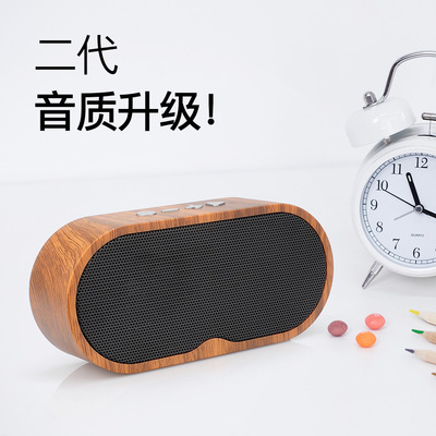 F3热销爆款复古蓝牙音箱迷你插卡低音炮创意木纹蓝牙音响礼品OEM