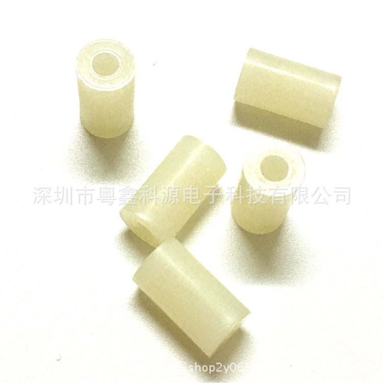 直通空心间隔柱 内7外10高3-11 空心绝缘柱直通圆体尼龙间隔垫片