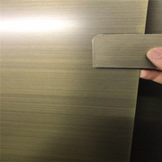 手工拉丝发黑黄古铜抗指纹哑光板定做 厂家供应 客户要求偏黄一点