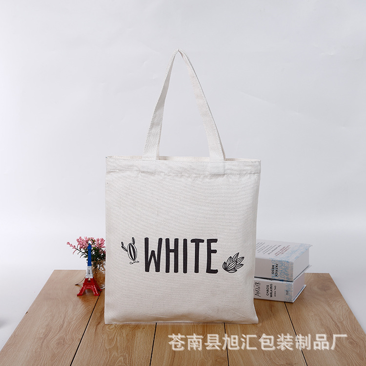纯棉手提印花帆布袋 女生复古森系棉布袋 单肩帆布购物袋多种批发