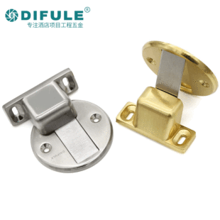 Zinc Alloy Invisible Suction No Punch with Rubber Floor Magnetic Buckle Anti-collision Door Stopper Strong Magnetic Door Suction