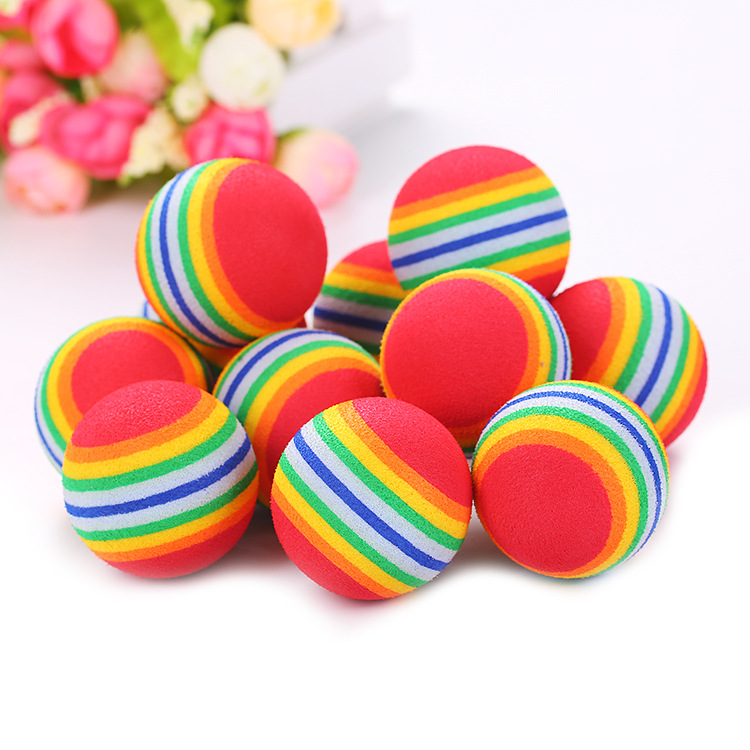 Cat toy ball EVA Rainbow Ball Cat Toys Pet Supplies Dexterous Pet Toys