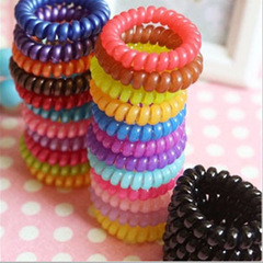 Solid Color Large Candy Color Phone Coil Bracelet Lanyard Colorful Phone Cord Holder Skin Case Wholesale