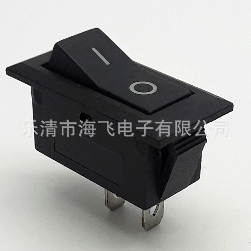 KCD3两脚两档黑色无灯船型开关  翘板开关