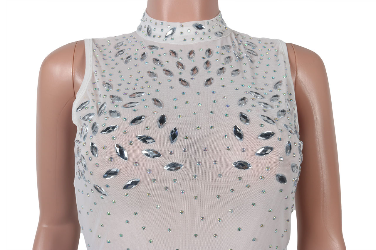 Boutique Sexy Women Wear Rhinestone Mesh Dress