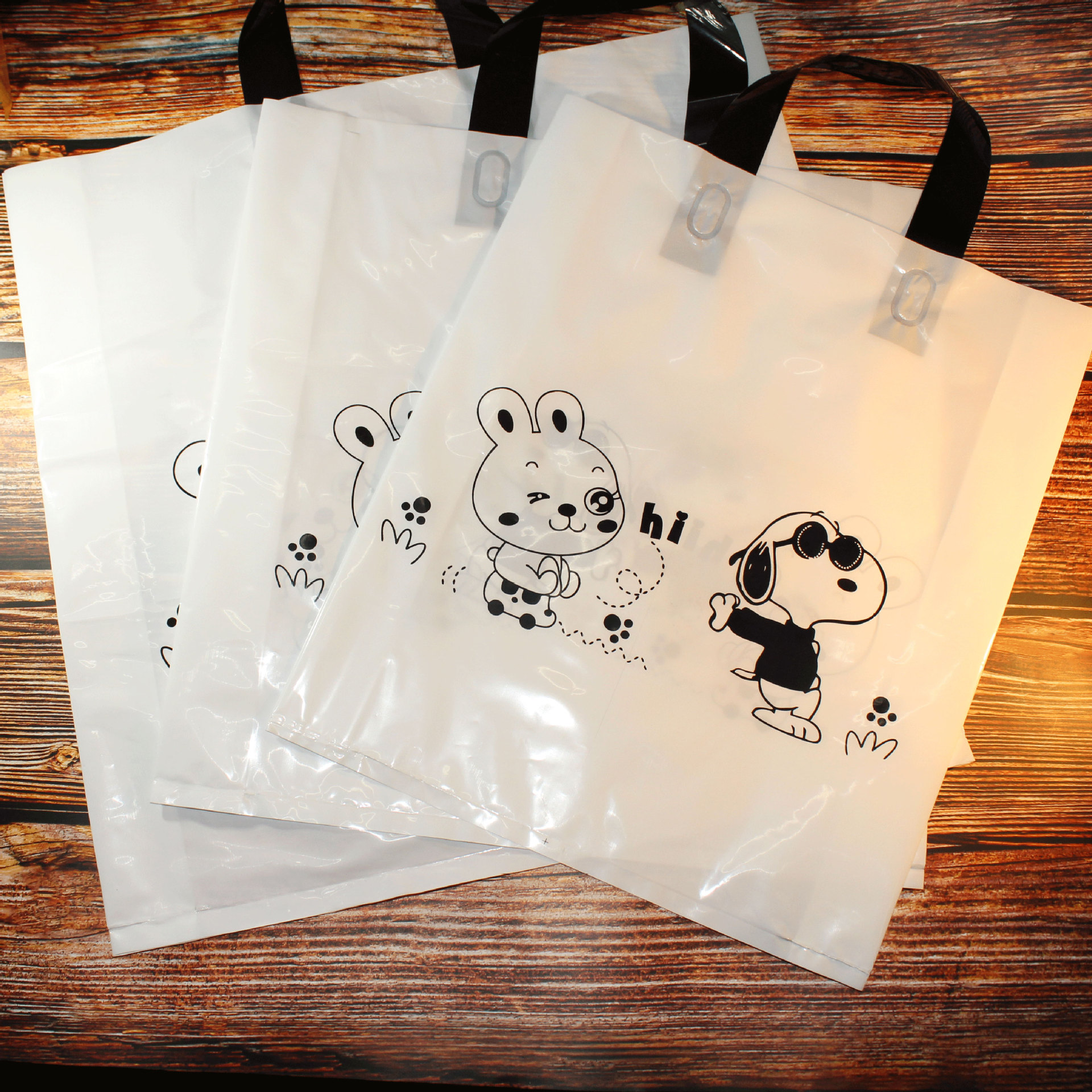 children Cartoon Children's clothing couture Plastic reticule clothes Shopping bag Powdered Milk Cartoon New material PE Customized