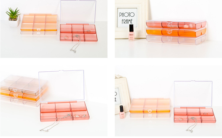 时代良品简约饰品首饰单层收纳盒针线纽扣耳钉硬币储物盒SD-N