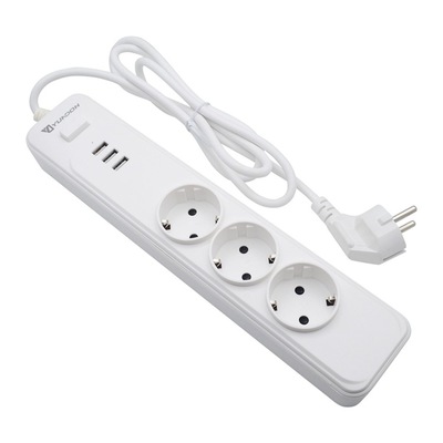 厂家直销家用工业用3位欧德标排插 3.1A快充3USB家用排插YDP-09