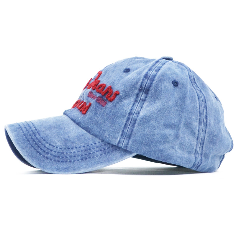 Gorra de béisbol de mezclilla transfronteriza verano al aire libre gorra de pico carta bordado sombrero para el sol AliExpress entrega de una pieza
