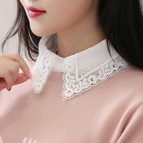 Fake collar Detachable Blouse Dickey Collar False Collar Lace cut out blouse fake collar versatile doll collar beautiful shirt false collar children collar