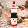 Christmas decorative supplies Red wine bottle set Hotel Creative Champagne festive festival Santa Claus wine bottle set