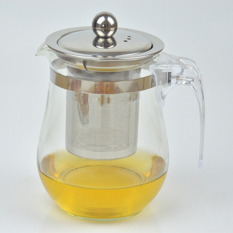 Elegant Stainless steel Internal bile Heat Glass teapot tea set Delicate Cup Stainless steel Internal bile