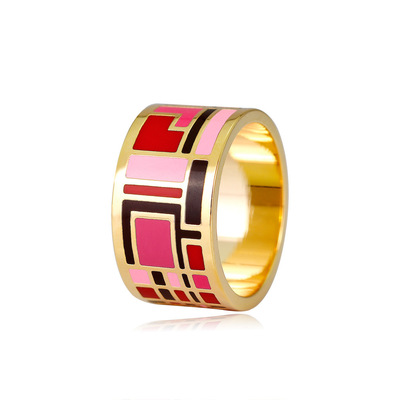 廠家直銷高檔時尚絲巾扣單環琺琅簡約純銅加厚真金電鍍光滑無毛刺