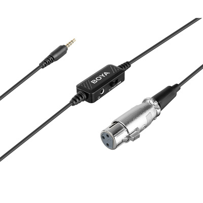 BOYA (Learned) BY-BCA6 I turn in 3.5mm Interface Adjustable Volume Microphone Adapter cable