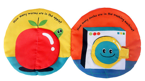 JJOVCE Newborn Tear-proof Cloth Book Three-dimensional Cartoon Animal Baby Book Cute Baby Early Education Cognitive Play