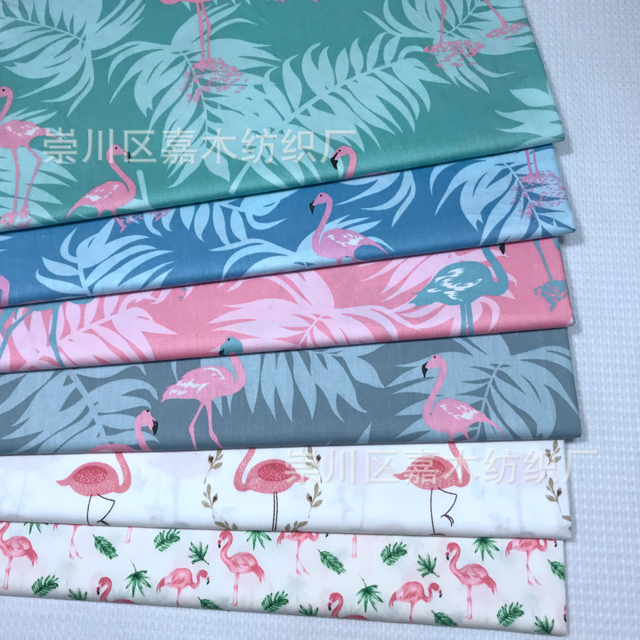 火炼鸟/斜纹纯棉布料/印花布/床品布料/全棉面料批发/厂家批发